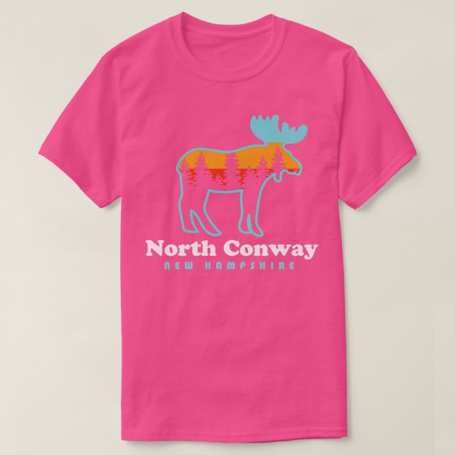 T-shirt North Conway New Hampshire Moose Mountains (Design devant)