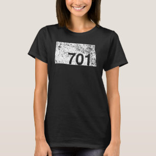T-shirt North Dakota Area Code 701 Hometown Souvenir Cadea