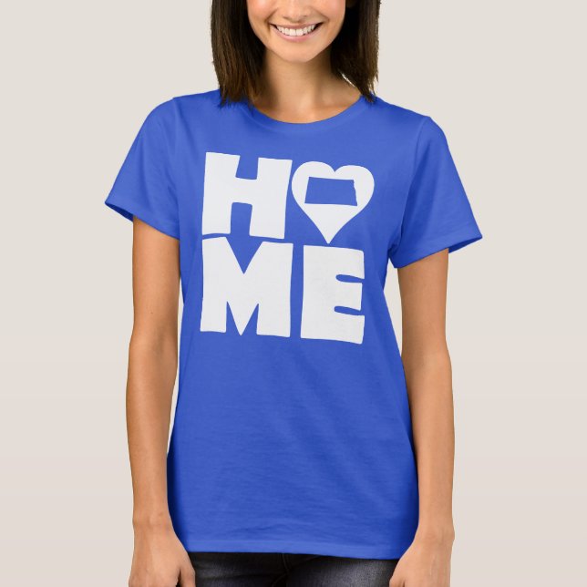 T-Shirt North Dakota Home Heart State Tees (Devant)