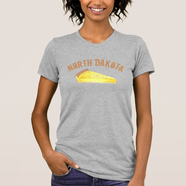 T-shirt North Dakota Kuchen, portion de gâteau sous garde  (Devant)