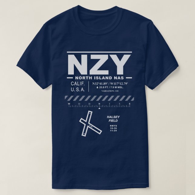 T-shirt North Island NAS / Halsey Field NZY (Design devant)