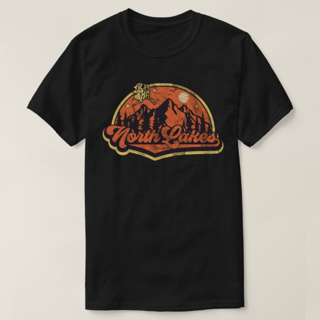 T-shirt North Lakes, Alaska (Design devant)