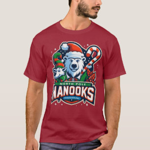 T-shirt North Pole Nanooks 🐻 ❄ Hockey 🏒 Père Noël Équi
