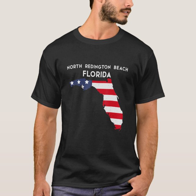 T-shirt North Redington Beach Floride USA State America Tr (Devant)