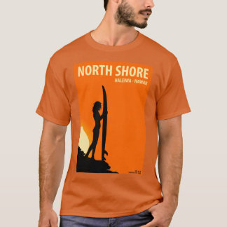T-shirt North Shore Haleiwa Hawaï Vintage Rétro Surf USA 