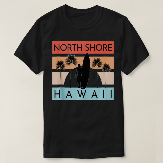 T-shirt North Shore Hawaii Beach Surf Vacances été (Design devant)