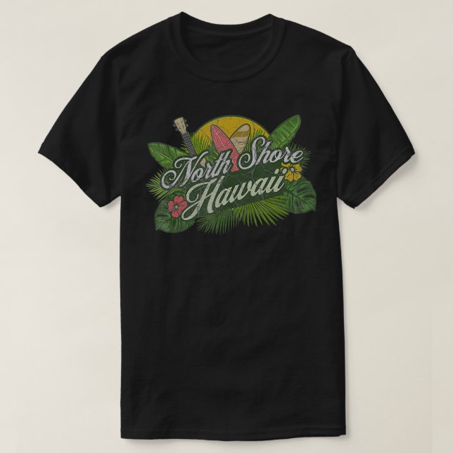 T-shirt North Shore Hawaii Beach Surf Vacances été Vint (Design devant)