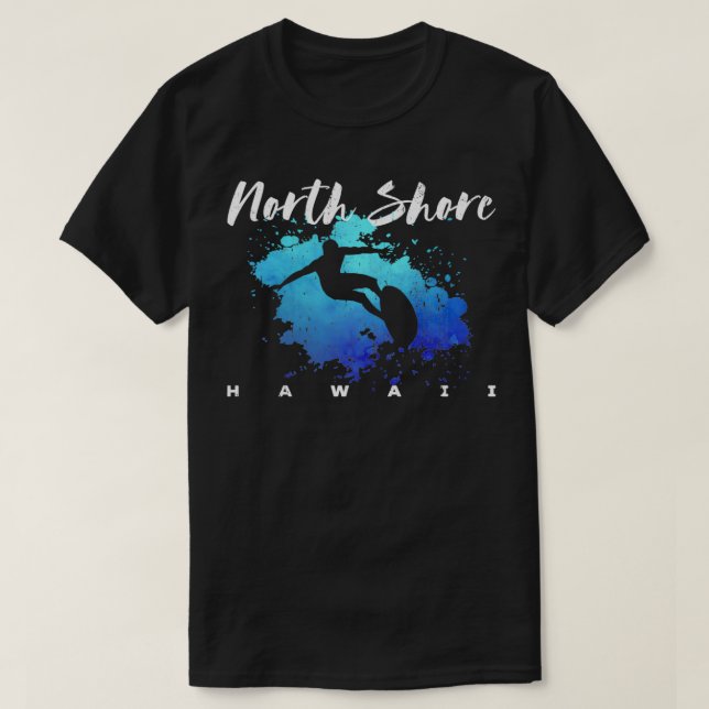 T-shirt NORTH SHORE HAWAII Oahu Surfing Beach Vacances Tri (Design devant)