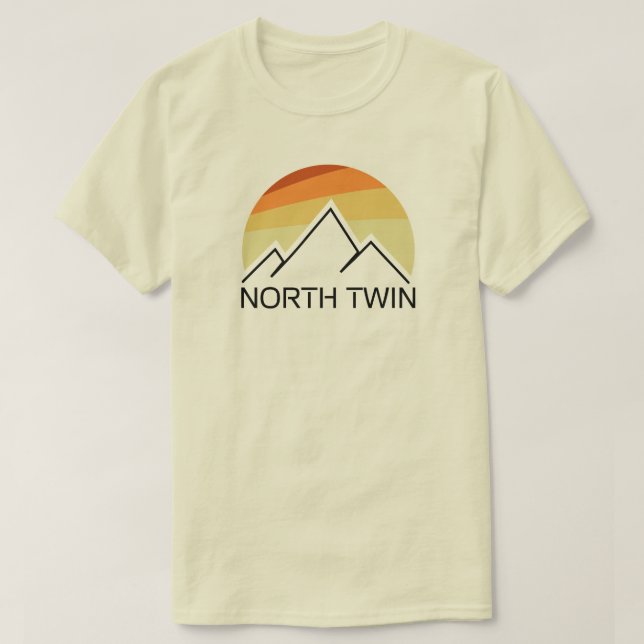 T-shirt North Twin Mountain New Hampshire Retro (Design devant)