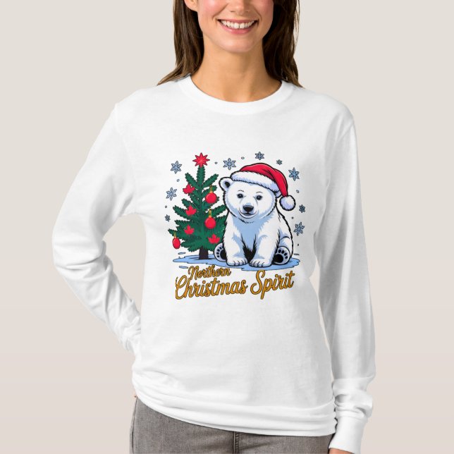 T-shirt Northern Christmas Spirit & Canadian Christmas (Devant)