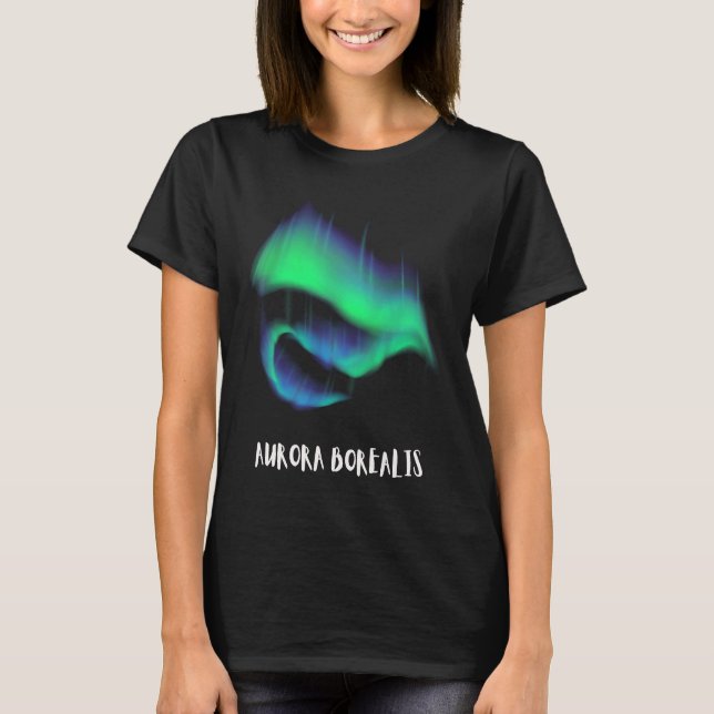 T-shirt Northern Light Aurora Green Sky Men Women Kids (Devant)