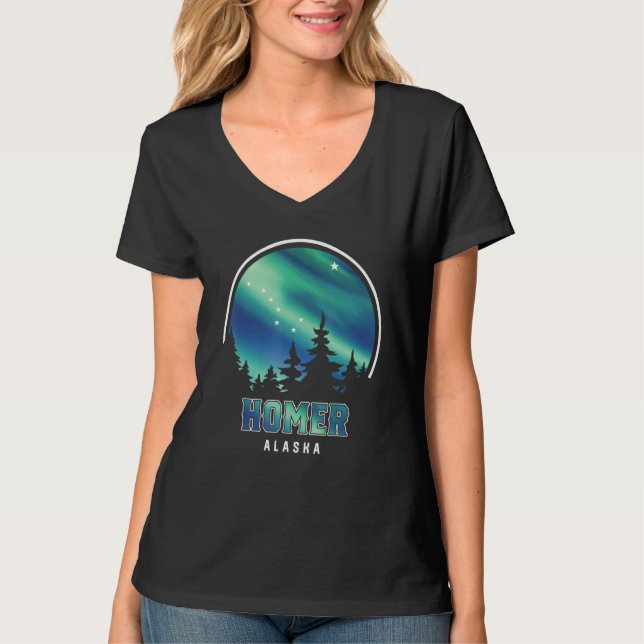 T-shirt Northern Lights Viewing Vacation Homer Alaska (Devant)