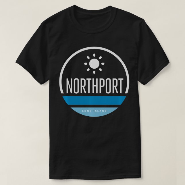 T-shirt Northport Long Island NY Beach Graphic (Design devant)