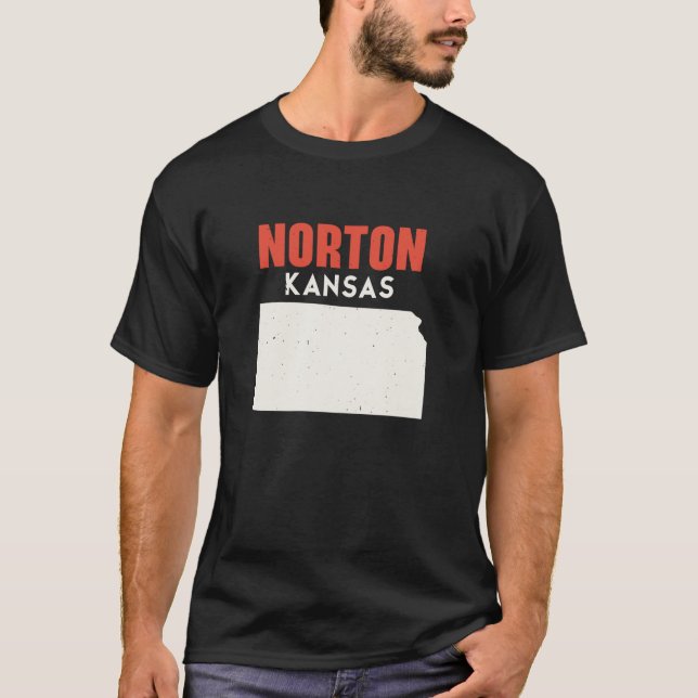T-shirt Norton Kansas USA State America Travel Kansan (Devant)