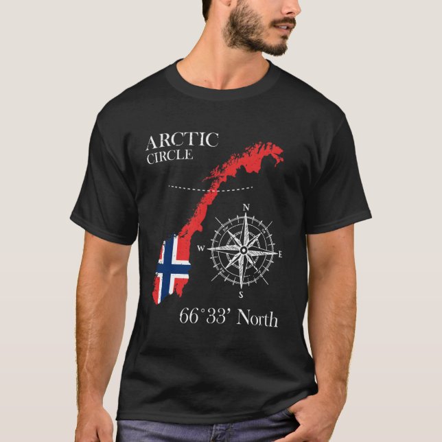 T-shirt Norvège Arctique Cercle Polaire Nord Norge Norvégi (Devant)