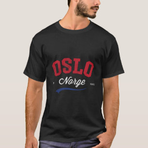 T-shirt Norvège Athlétisme Oslo Norvégien Norvégien Norvèg