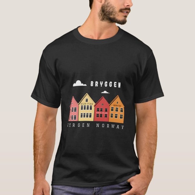 T-shirt Norvège Bergen Bryggen Xo4U Original (Devant)