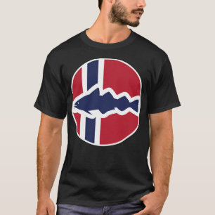 T-shirt Norvège Cabillaud Atlantique Norvège Drapeau natio