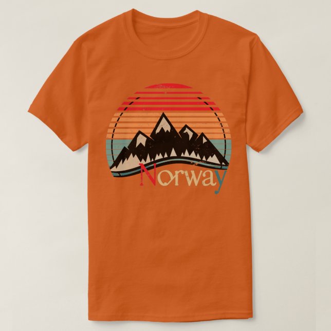 T-shirt Norvège Cadeau Randonnée Norvège (Design devant)