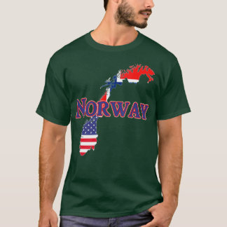 T-shirt Norvège Carte Drapeau Expatrié expatrié expatrié d