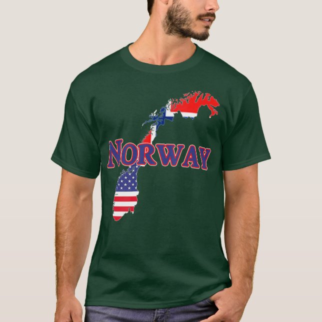 T-shirt Norvège Carte Drapeau Expatrié expatrié expatrié d (Devant)