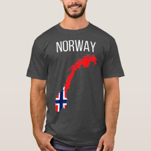 T-shirt Norvège Carte du drapeau Norvégien Viking Scandina