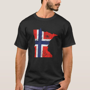 T-shirt Norvège Drapeau Minnesota Nordic Immigrant Heritag