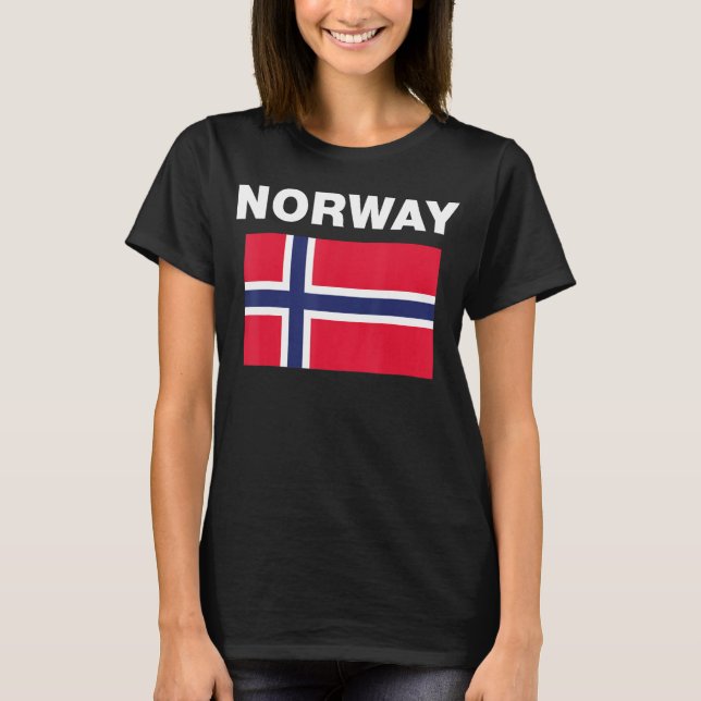 T-shirt Norvège Drapeau norvégien (Devant)