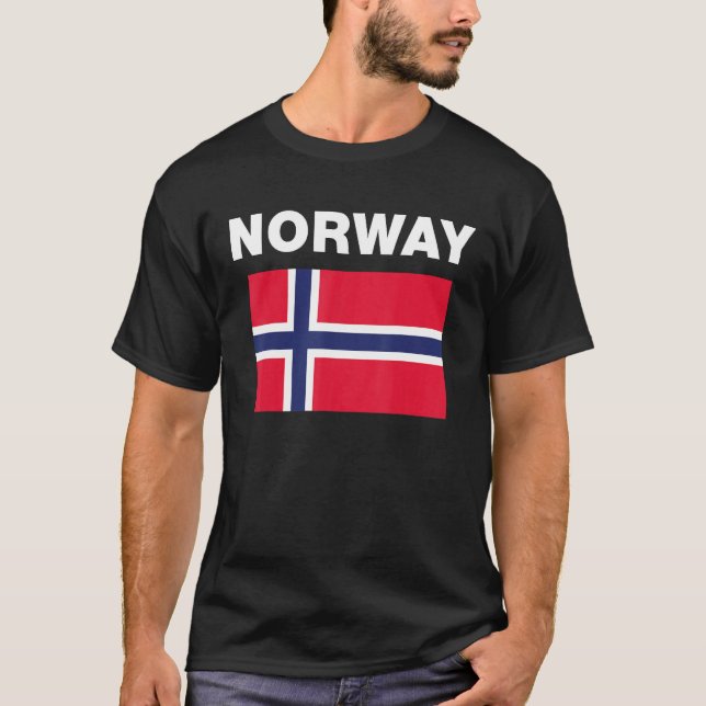 T-shirt Norvège Drapeau norvégien (Devant)