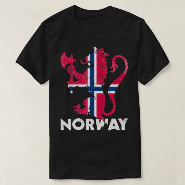 T-shirt Norvège Drapeau norvégien Armoiries Scandinavie Os (Design devant)
