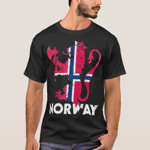 T-shirt Norvège Drapeau norvégien Armoiries Scandinavie Os
