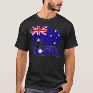 T-shirt Norvège Drapeau Vintage désorganisé Scandinavie Gr