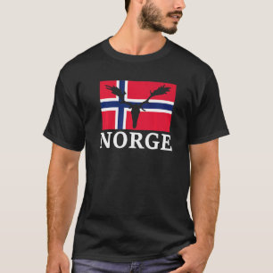 T-shirt Norvège Elk Drapeau Expédition Oslo Holiday