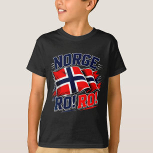 T-shirt Norvège norge drapeau vintage supporter de footbal