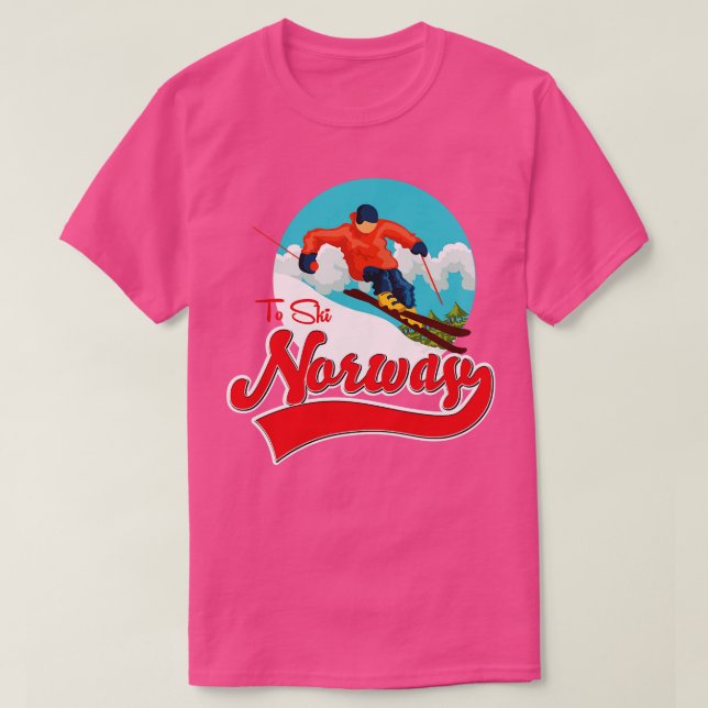 T-shirt Norvège pour skier (Design devant)
