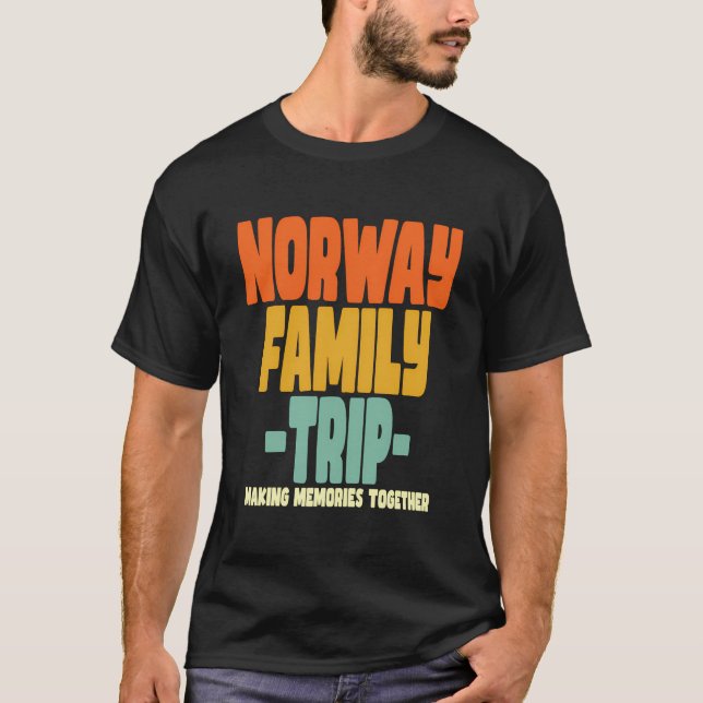 T-shirt Norvège Vacances en famille Norvège (Devant)