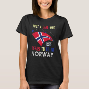 T-shirt Norvège Voyageurs Filles Femmes Norvège Culture Pr