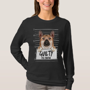 T-shirt Norvégien Buhund Mugshot Coupable Chien