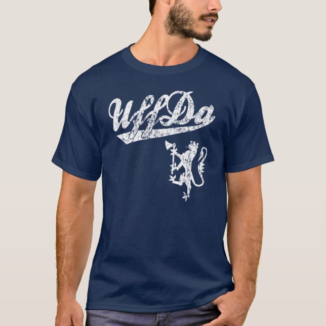 T-shirt norvégien de lion d'Uff DA (Devant)