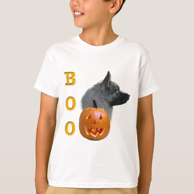 T-shirt Norvégien Elkhound Halloween Boo (Devant)