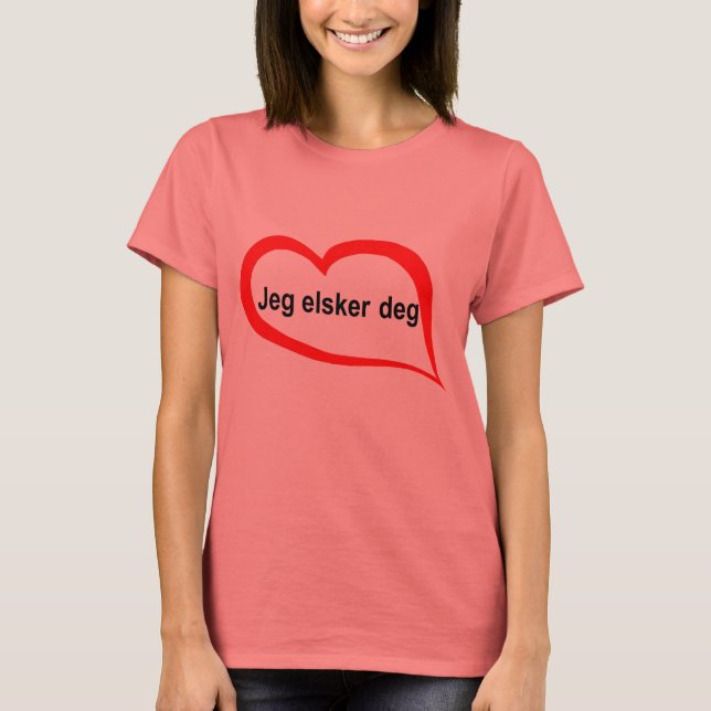 T-shirt Norvégien Je t'aime (Devant)
