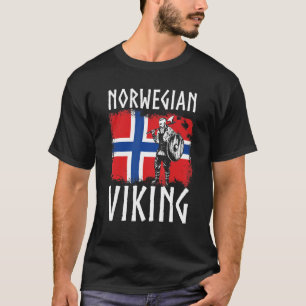 T-shirt Norvégien Viking Norvège Viking Guerrier avec Ax