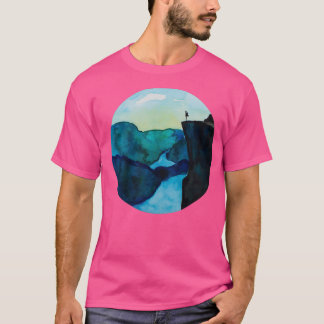 T-shirt Norway Preikestolen I Backpacker I Watercolour Des