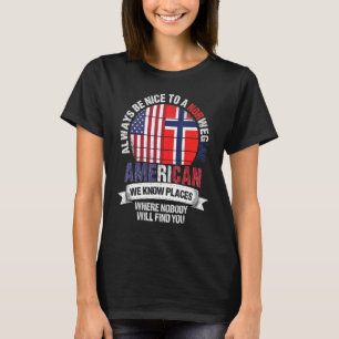 T-shirt Norwegian American Nous connaissons des endroits o