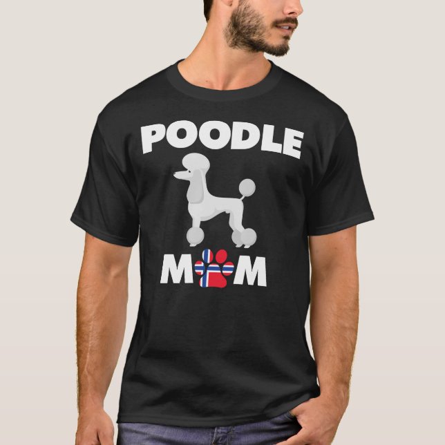T-shirt Norwegian Chien Poodle Maman (Devant)