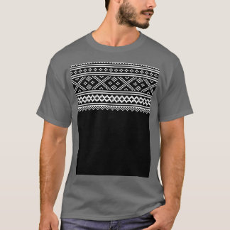 T-shirt norwegian knitting pattern from setesdal in black 
