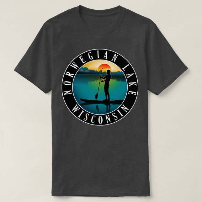 T-shirt Norwegian Lake Wisconsin Paddleboard (Design devant)