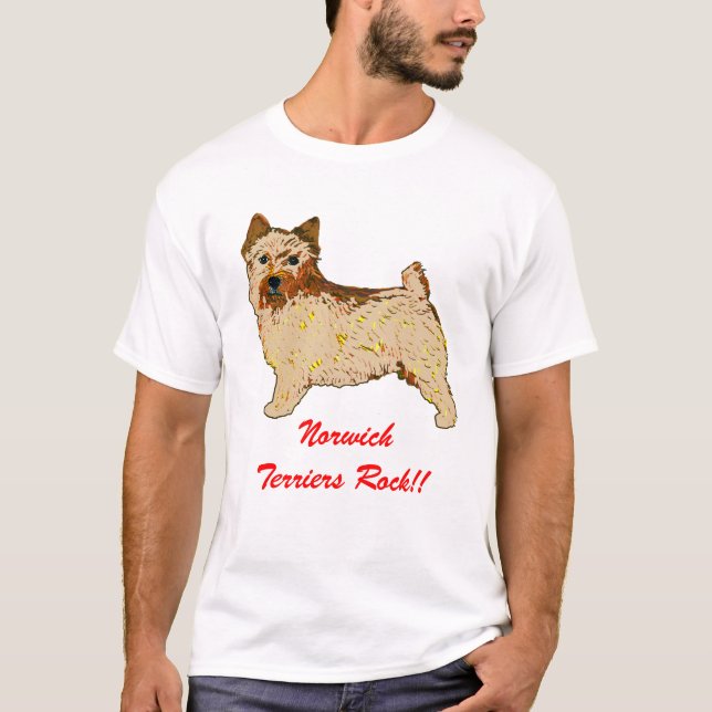 T-shirt Norwich Terrier - corps laissé (Devant)