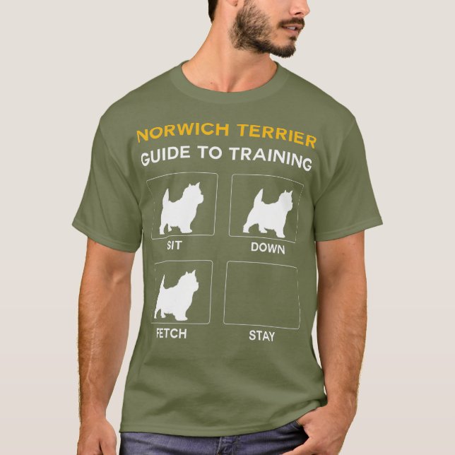 T-shirt Norwich Terrier Guide D'Entraînement De L'Obéissan (Devant)