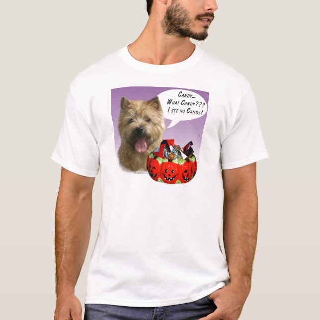 T-shirt Norwich Terrier Halloween Candy (Devant)